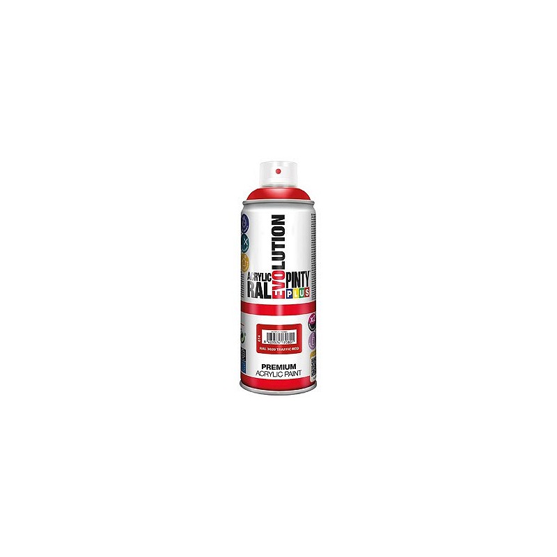 Compra Pintura spray acrilica evolution 520 cc ral 3020 rojo brillo PINTYPLUS 614 al mejor precio