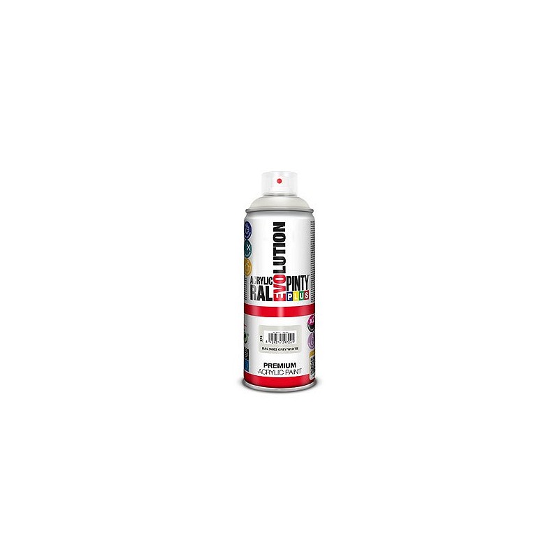 Compra PINTURA SPRAY ACRILICA EVOLUTION BRILLO 520 CC RAL 9002 BLANCO GRISACEO PINTYPLUS 374 al mejor precio