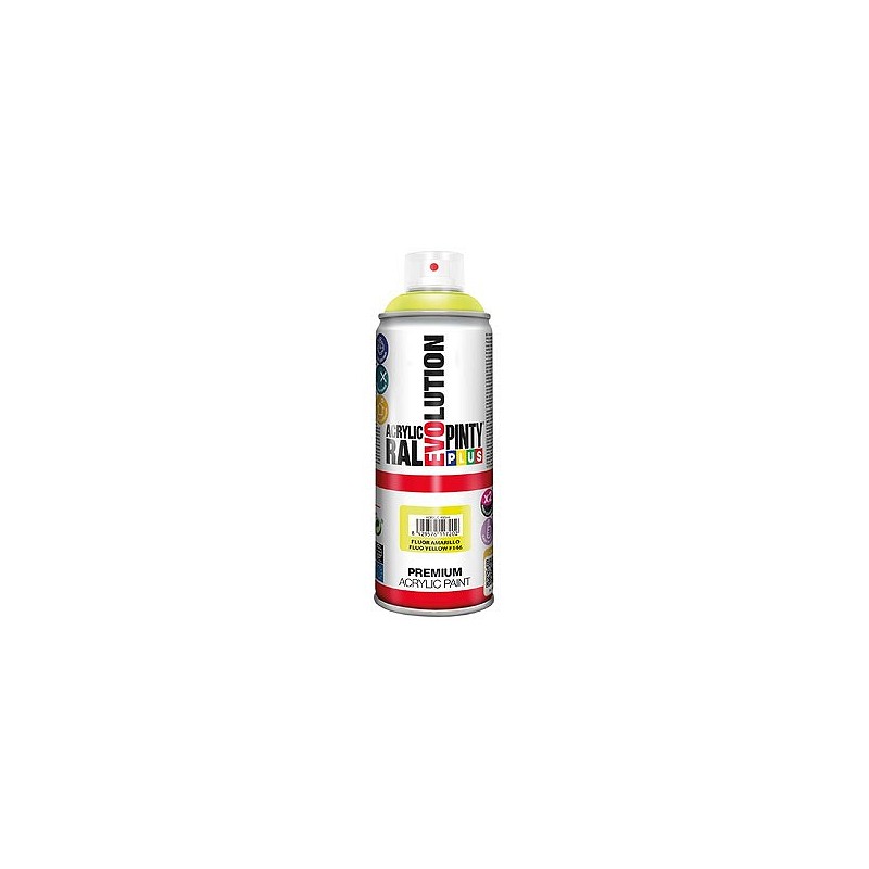 Compra Pintura spray acrilica evolution 520 cc f146 amarillo fluorescente PINTYPLUS 159 al mejor precio