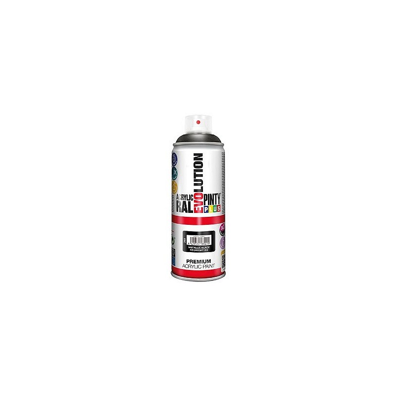 Compra Pintura spray acrilica evolution 520 cc negro metalizado PINTYPLUS 265 al mejor precio