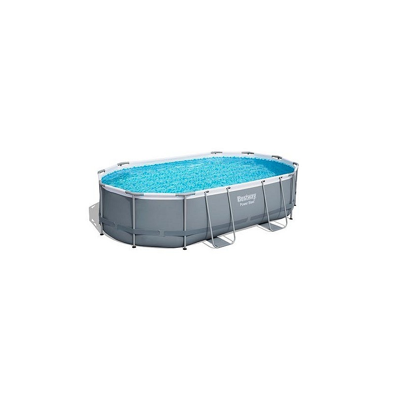 Compra Piscina desmontable oval power steel10.949 l depuradora cartucho tipo ii 488x305x107 cm gris BESTWAY 56448 al mejor precio