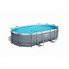 Compra Piscina desmontable oval power steel10.949 l depuradora cartucho tipo ii 488x305x107 cm gris BESTWAY 56448 al mejor precio