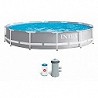 Compra Piscina desmontable redonda metal frame 6.503 l depuradora cartucho tipo a diámetro 366 x 76 cm INTEX 55203 al mejor precio