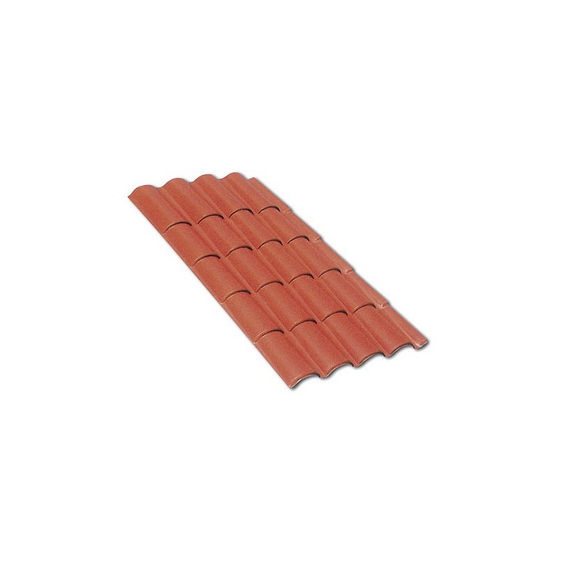 Compra Placa teja coppo terracota 2080 x 1030 mm CLF020RT al mejor precio