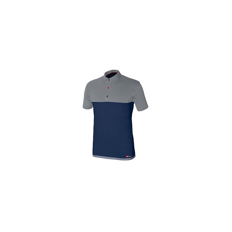 Compra Polo stretch bicolor azul-gris talla 3xl ISSA 8774-040-3XL al mejor precio