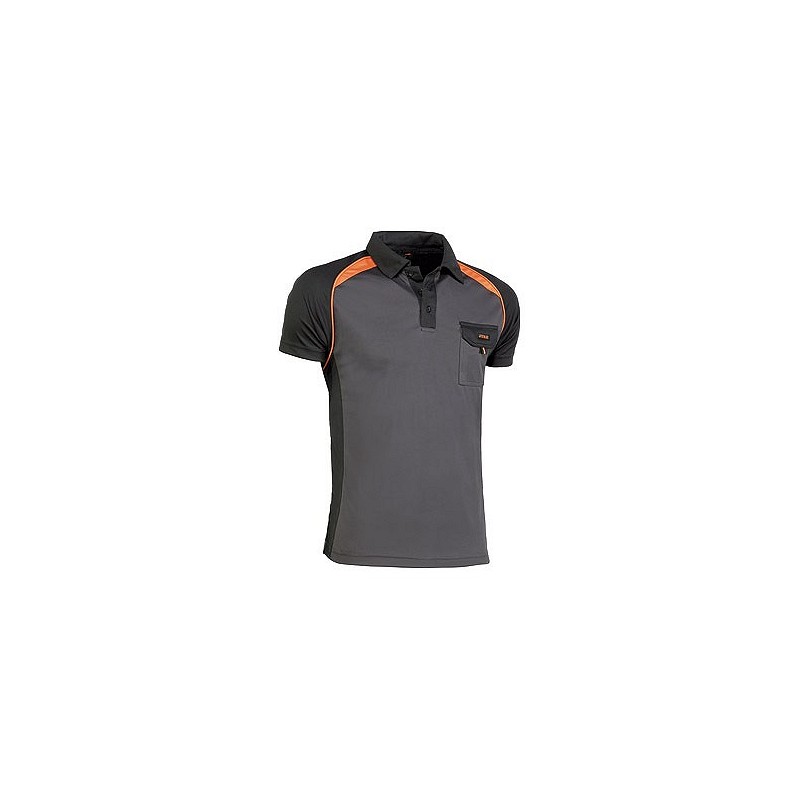 Compra Polo top range coolway gris / naranja talla m JUBA 964/M al mejor precio