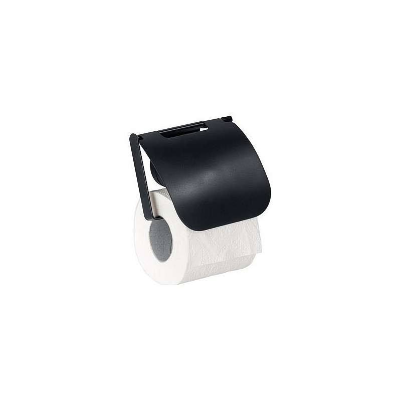 Compra Portarollo wc con tapa static-loc negro WENKO 24900 al mejor precio