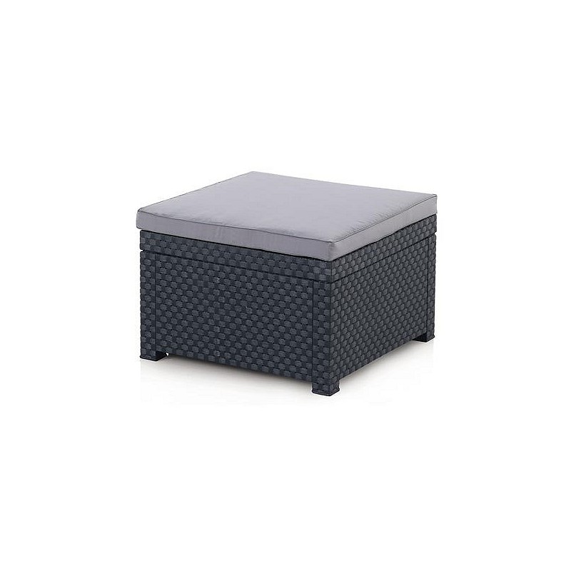 Compra Pouf ratan resina diva grafito 56x56x39 cm SHAF 55444 al mejor precio