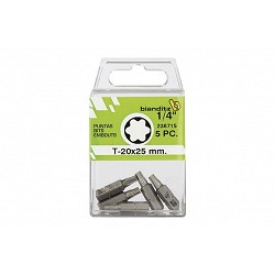 Compra Punta atornillar torx 1/4 5 uds 30 x 25 mm BIANDITZ 238718 al mejor precio