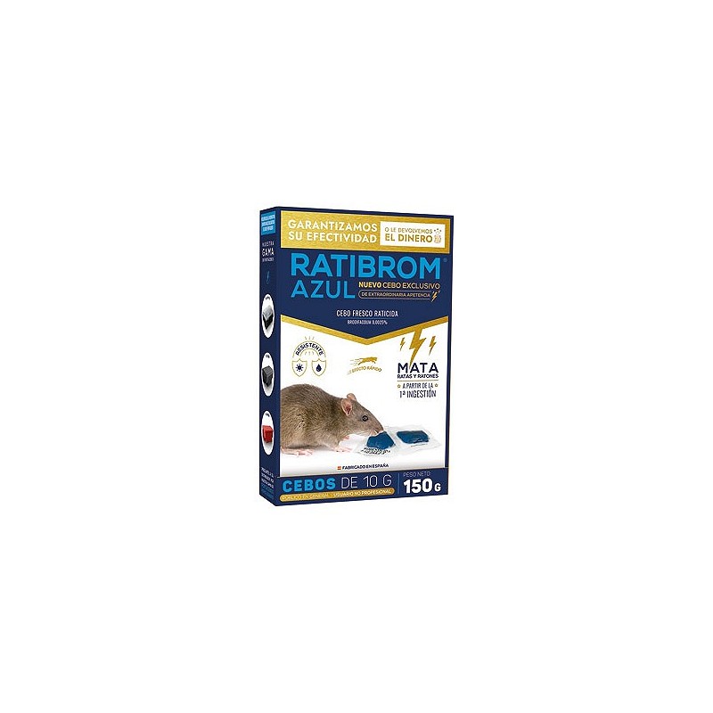 Compra RATICIDA CEBO FRESCO RATIBROM AZUL 150 GR RATIBROM D01,500 al mejor precio