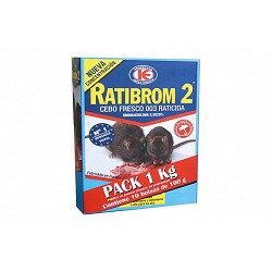 Compra RATICIDA CEBO FRESCO RATIBROM-2 1 KG (10 BOLSAS 100 GR) RATIBROM-2 D01.370 al mejor precio