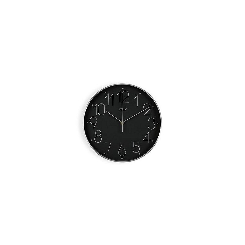 Compra Reloj pared redondo aluminio diámetro 31 cm negro NON 18560821 al mejor precio