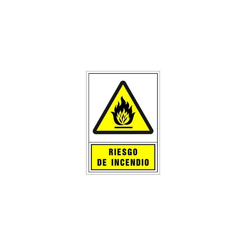 Compra Señal advertencia castellano 345 x 245 mm-riesgo de incendio 200034PS al mejor precio