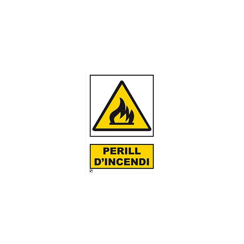 Compra Señal advertencia catalan 297 x 210 mm perill d'incendi SERIGRAFIA MATARO 302PLC210X297PVC al mejor precio