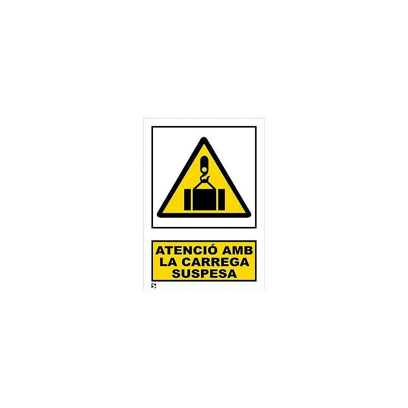 Compra Señal advertencia catalan 297 x 210 mm carrega suspesa SERIGRAFIA MATARO 337PLC210X297PVC al mejor precio