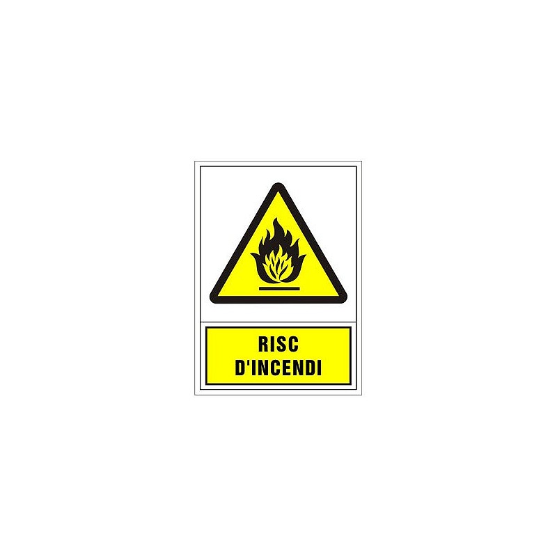 Compra Señal advertencia catalan 345 x 245 mm-risc d'incendi 200034PSC al mejor precio