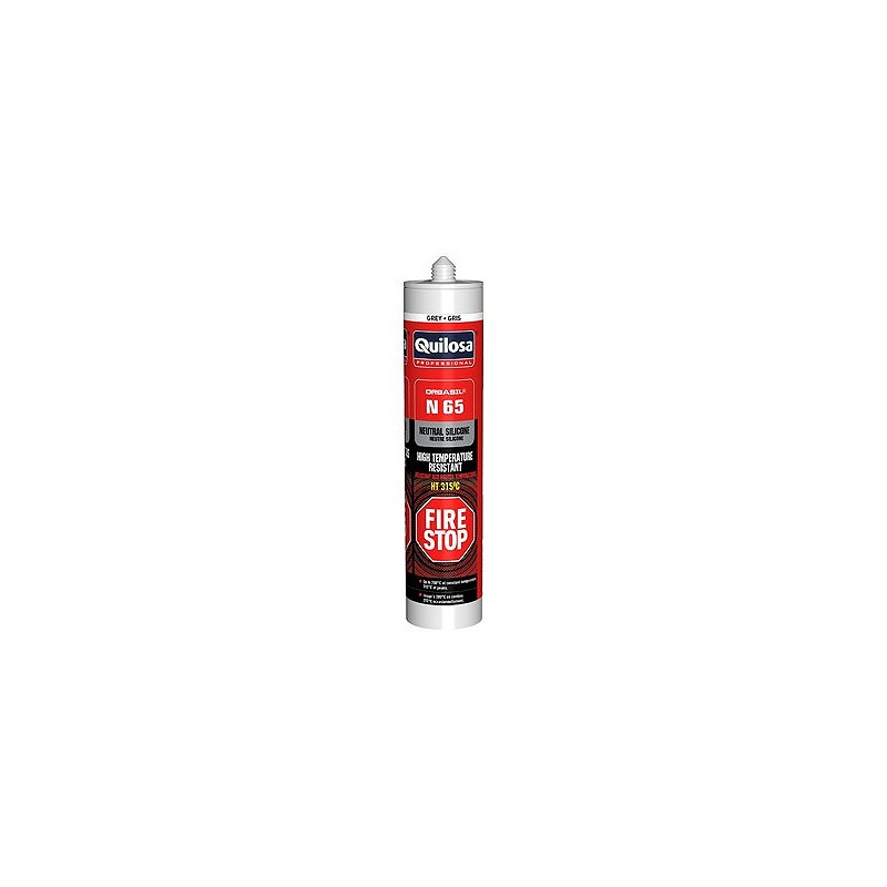 Compra Silicona alta temperatura n-65 fire stop 300 ml gris QUILOSA 10043032 al mejor precio