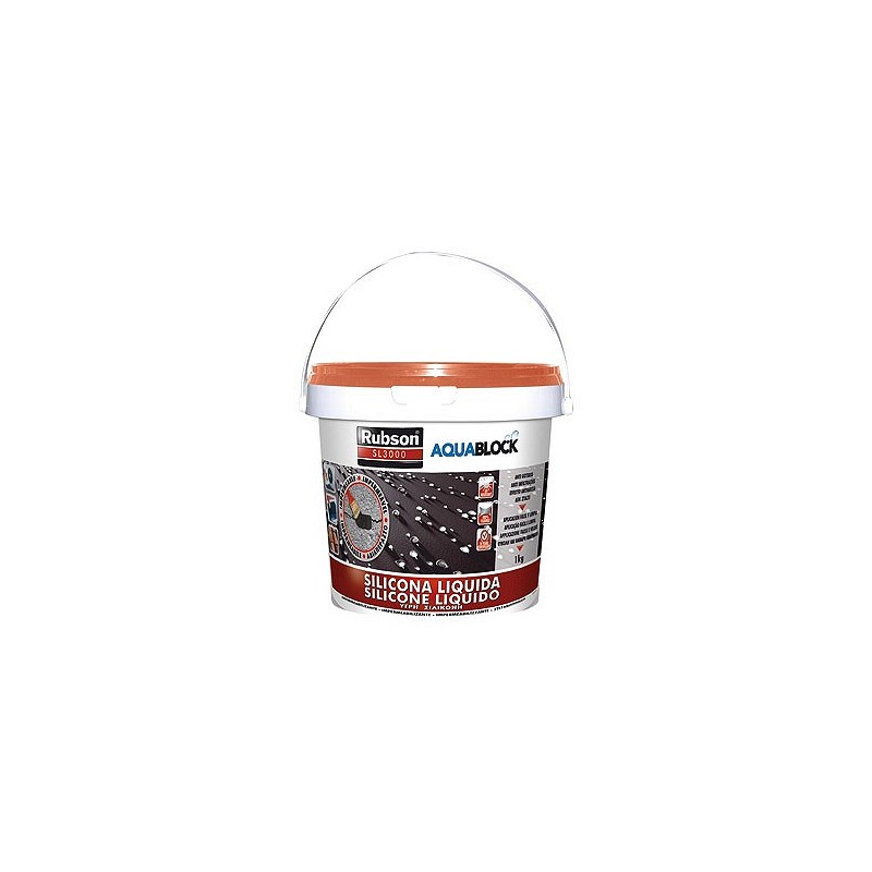 Compra Silicona liquida impermeabilizante aquablock sl3000 1 kg gris RUBSON 1890693 al mejor precio