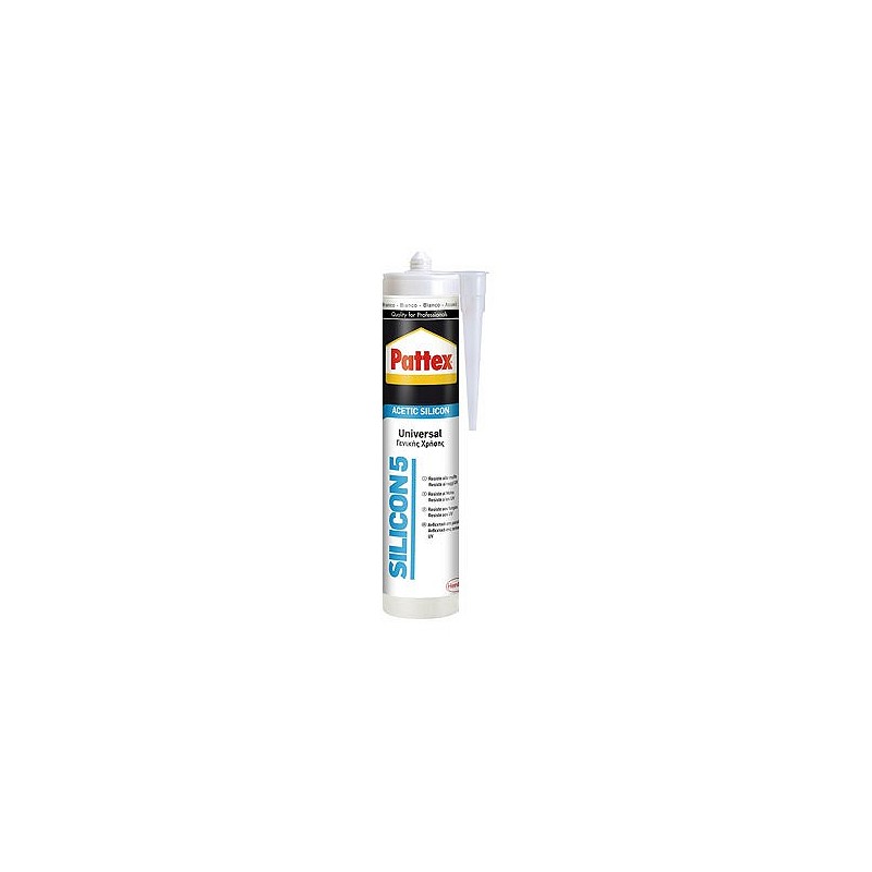 Compra Silicona universal silicon 5 280 ml translucido PATTEX 2716250 al mejor precio