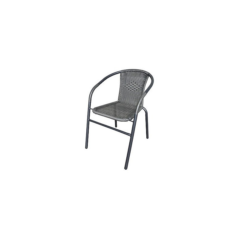 Compra Silla acero ratan sintetico gris antracita QFPLUS 801234-ART-004/67046 al mejor precio