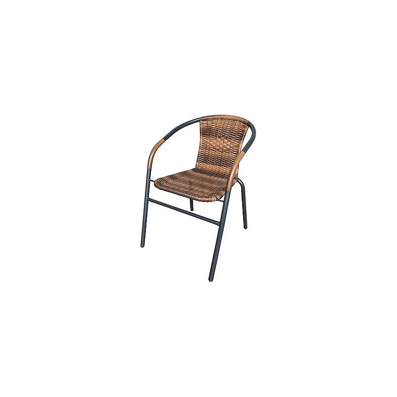 Compra Silla acero ratan sintetico marron atigrado QFPLUS 801234-ART-004/67099 al mejor precio