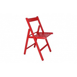 Compra Silla plegable de madera roja ARANAZ 19014 al mejor precio