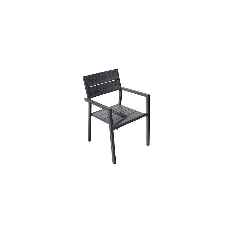 Compra Sillon aluminio dark lamas efecto madera QFPLUS 6526 al mejor precio