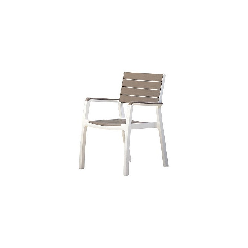 Compra Sillon resina con brazos blanco/capuchino harmony KETER 228457 al mejor precio