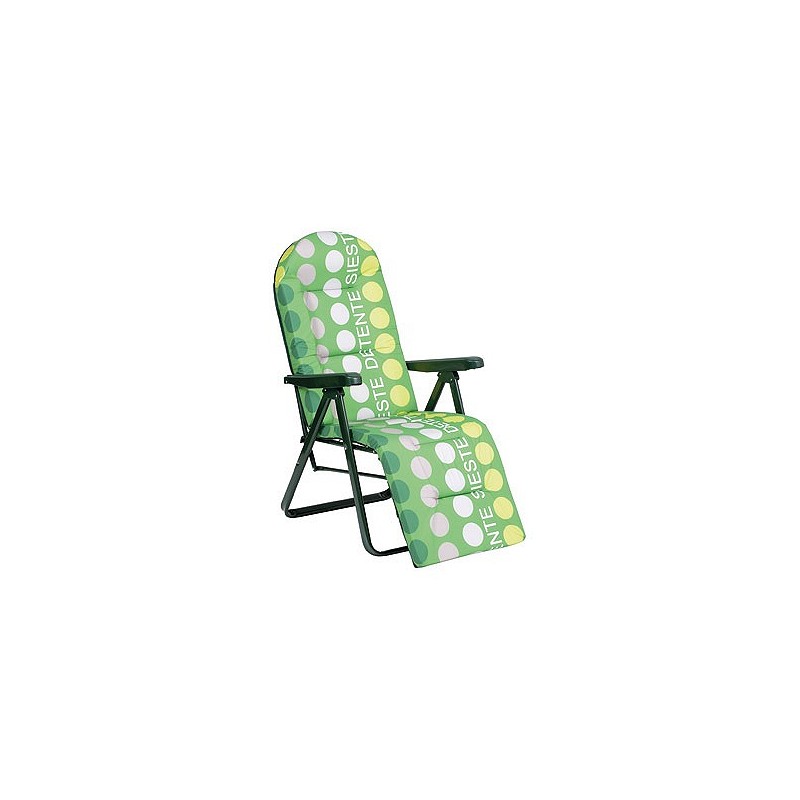 Compra Sillon tumbona acero relax 5 posiciones verde topos ALCO 787VOR-0036 al mejor precio