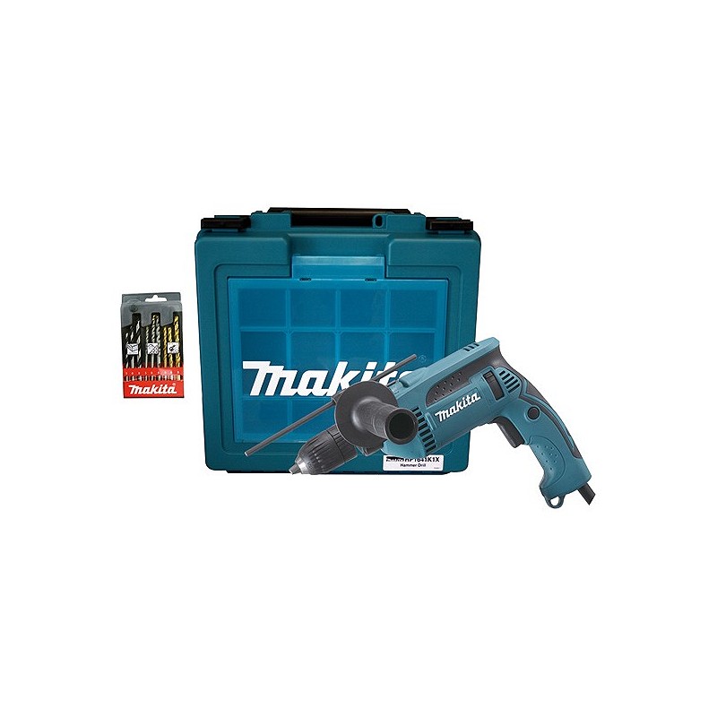 Compra Taladro con cable percutor 680 w más accesorios MAKITA HP1641K1X al mejor precio