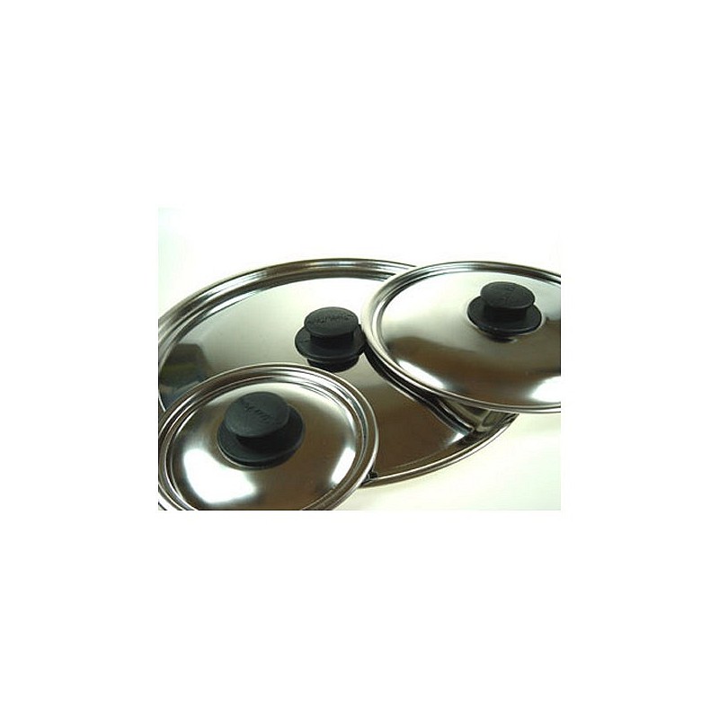 Compra Tapa acero inox pomo baquelita 12 cm STEEL PAN 10467 al mejor precio