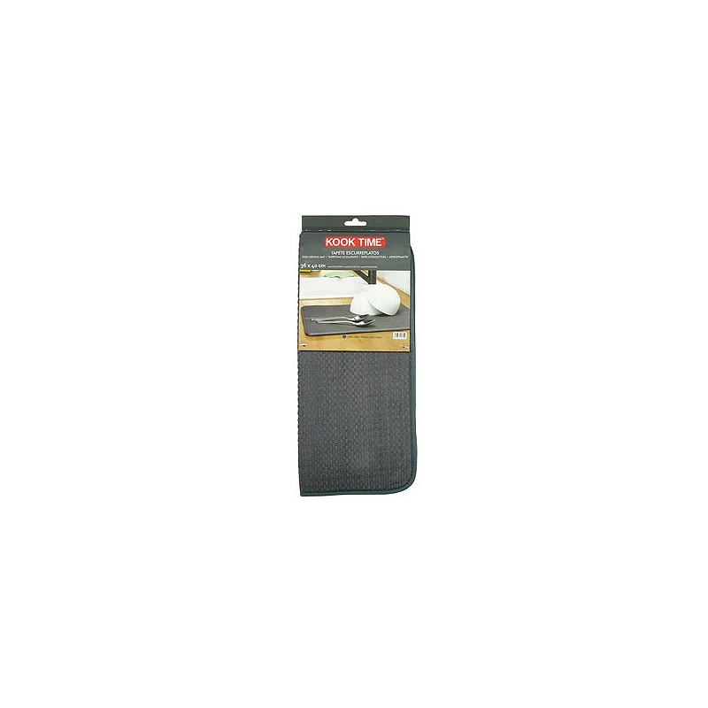 Compra Tapete escurridor microfibra gris - 36 x 40 cm KOOK TIME F053559 al mejor precio