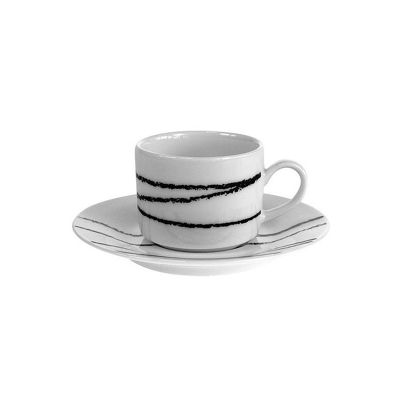 Compra Taza cafe porcel decor jgo 6u lapiz negro 9606022 al mejor precio