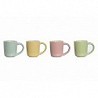 Compra TAZA CAFE PORCELANA COLORES PASTEL SET 4DS 9 CL SURTIDO PC-211447 al mejor precio