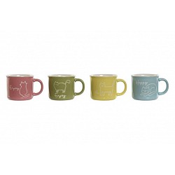 Compra TAZA CAFE PORCELANA DECORADO SURTIDO COLOR PASTEL 7 CL GATOS PC-211998 al mejor precio