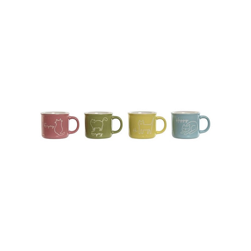 Compra TAZA CAFE PORCELANA DECORADO SURTIDO COLOR PASTEL 7 CL GATOS PC-211998 al mejor precio