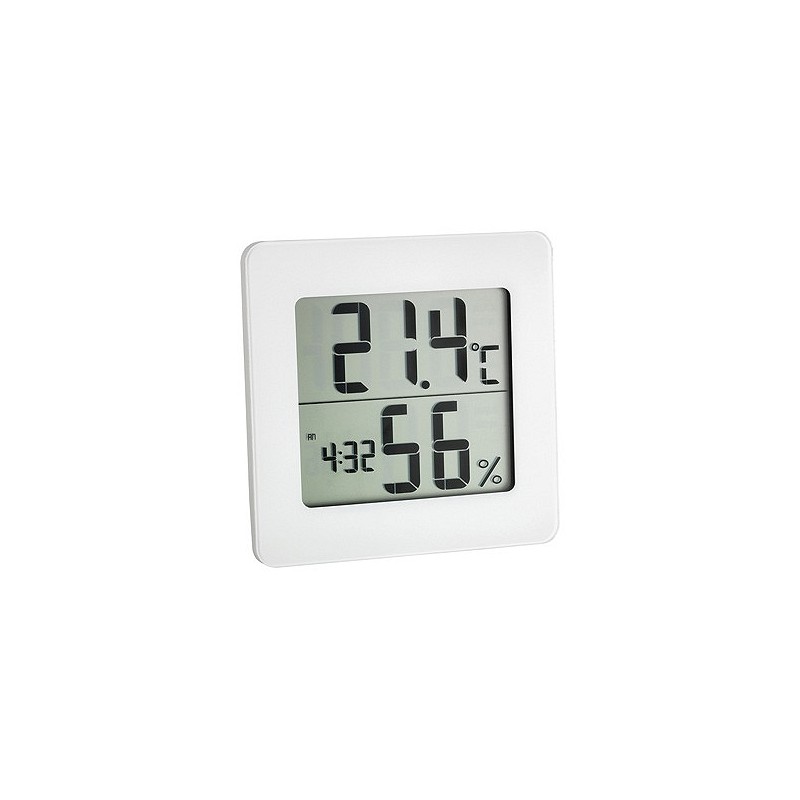 Compra Termometro higrometro reloj digital blanco TFA 30.5033.02 al mejor precio