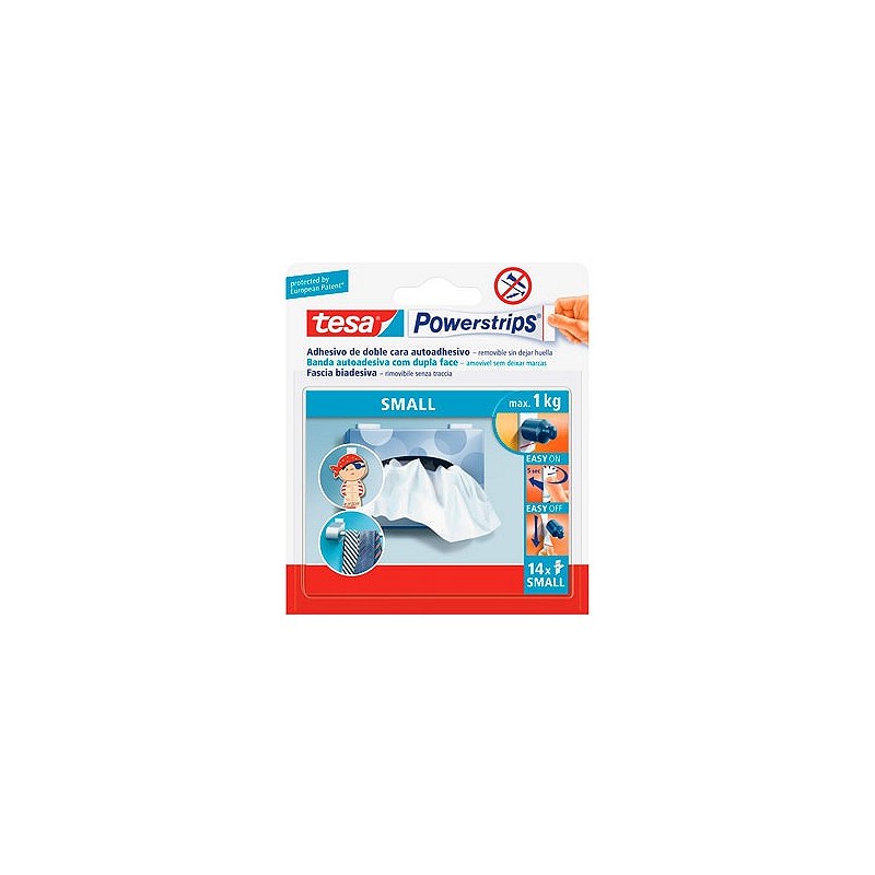 Compra Tira powerstrips pequeña blanca 14 uds TESA TAPE 58560-00000-01 al mejor precio