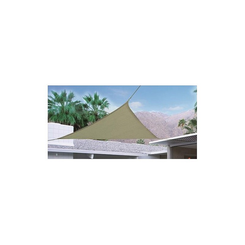 Compra Toldo vela sombreo triangular polietileno 3,6 x 3,6 x 3,6 m tierra NATUUR NT115119 al mejor precio