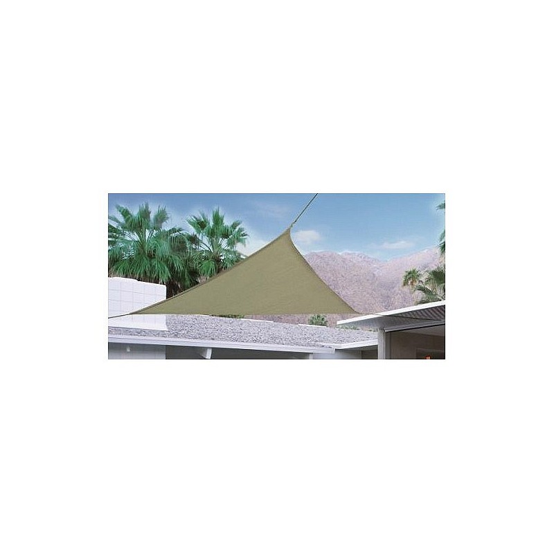 Compra Toldo vela sombreo triangular polietileno 5 x 5 x 5 m tierra NATUUR NT123515 al mejor precio