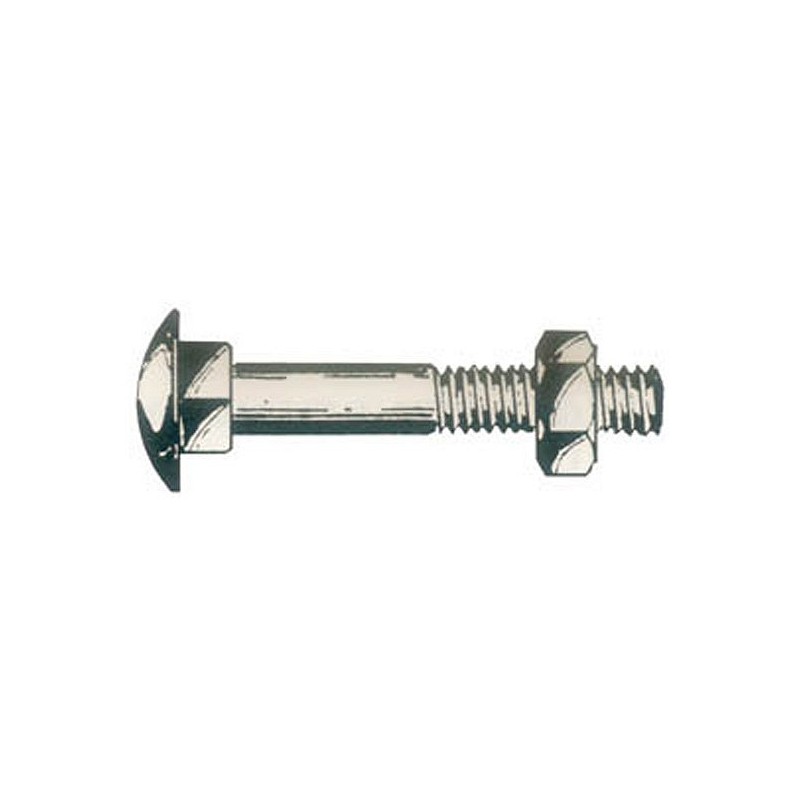 Compra Tornillo din 603 4.6 cincado más tuerca 6 x 120 HISPANOX 603/934 M- 6X120 ZN al mejor precio