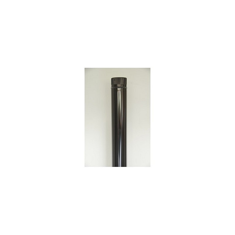 Compra Tubo liso vitrificado negro chimenea diámetro 150 x 1 mt FR RNT01150 al mejor precio