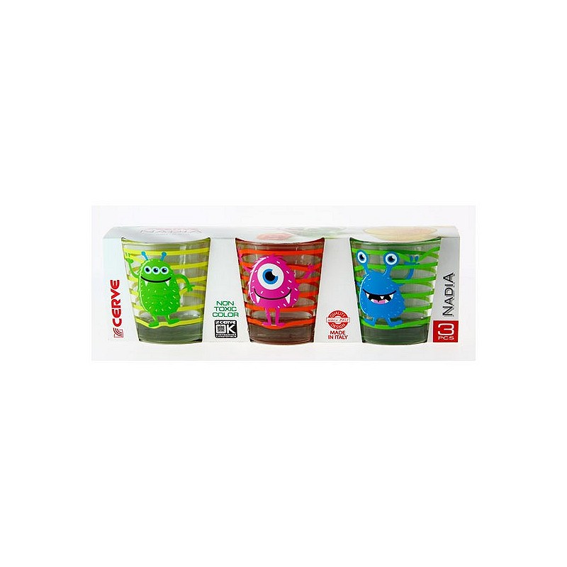 Compra Vaso agua decorado pack 3u 25 cl - monster surtido M82520 al mejor precio