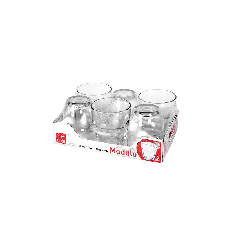 Compra Vaso agua modulo apilable 6 uds 30,5 cl BORMIOLI 5172731 al mejor precio