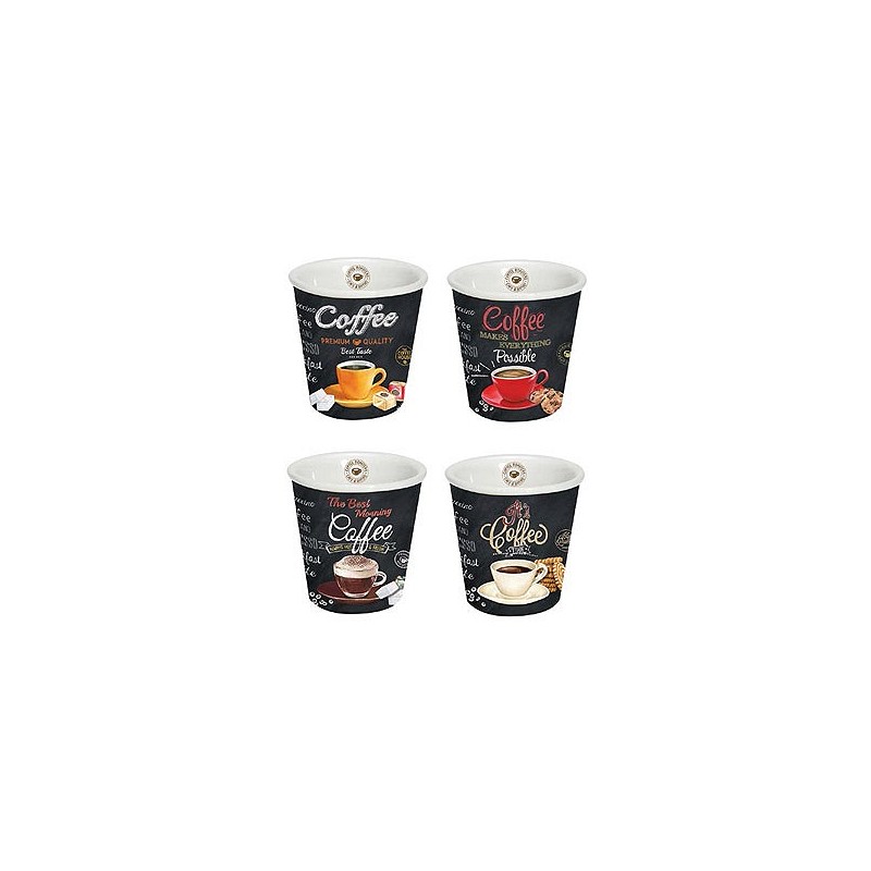 Compra Vaso cafe porcelana set 4 uds 8 cl DOS378 al mejor precio