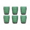 Compra VASO RUSTICO GRABADO HOJAS SET 6 UDS VERDE PC-211451 al mejor precio