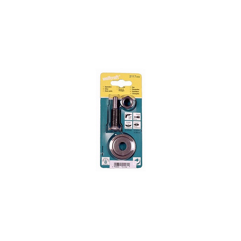 Compra Vastago diámetro 8 mm para disco lijar y pulir taladro-13 mm WOLFCRAFT 2117000 al mejor precio