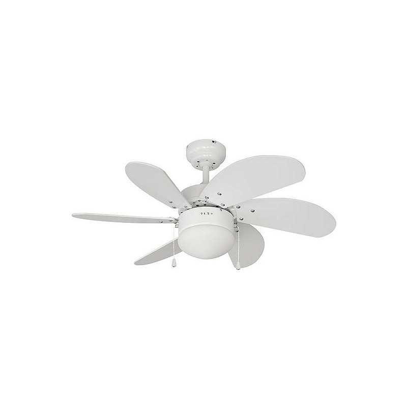 Compra Ventilador de techo modelo aral blanco 50w diámetro aspas 76 cm EDM 33985 al mejor precio