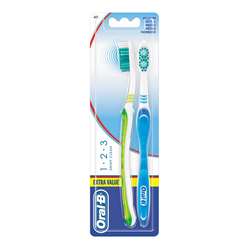 Oral b cepillo shiny clean 2 uds colores / modelos surtidos