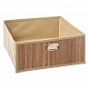 Cesta para mueble de baño bambú natural 31x31x13.5cm